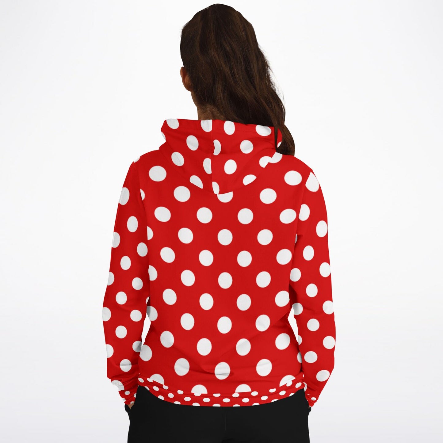 White Dots On A Deep Red Hoodie | Unisex