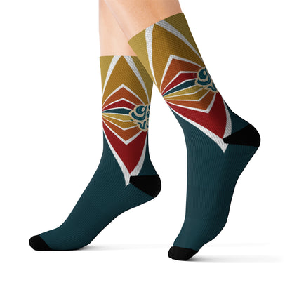 Sublimation Socks | Good Vibes | Retro - Ribooa