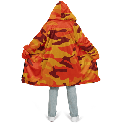 Orange & red Camo Cloak With a Zipper