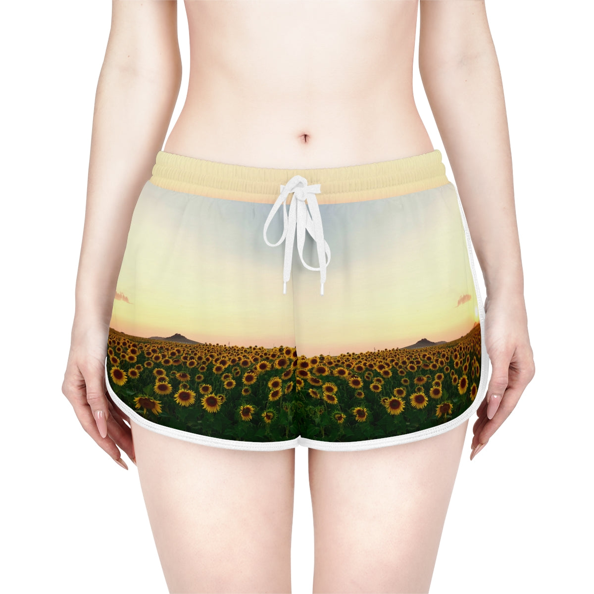 Relaxed Sports Shorts | Sunflowers - Ribooa