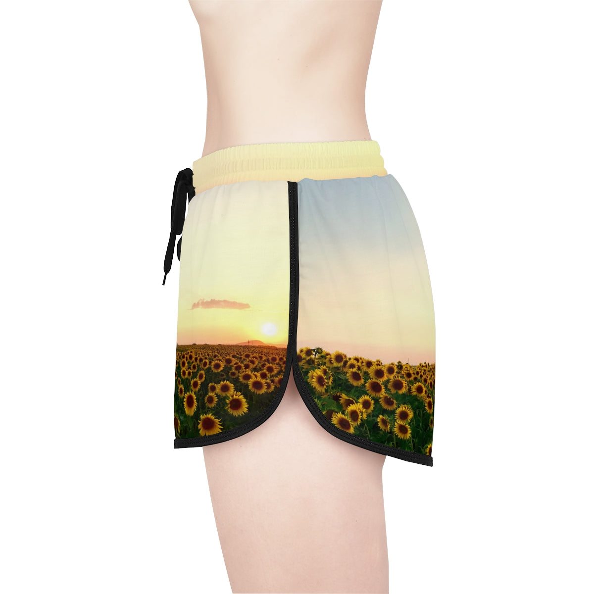 Relaxed Sports Shorts | Sunflowers - Ribooa