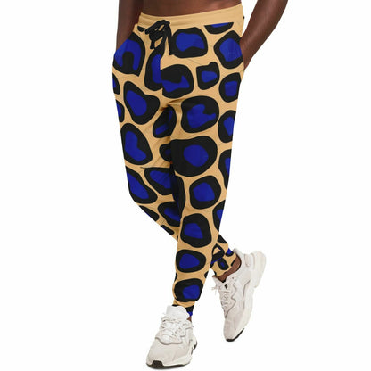Pantalon léopard noir bleu et jaune | Unisexe