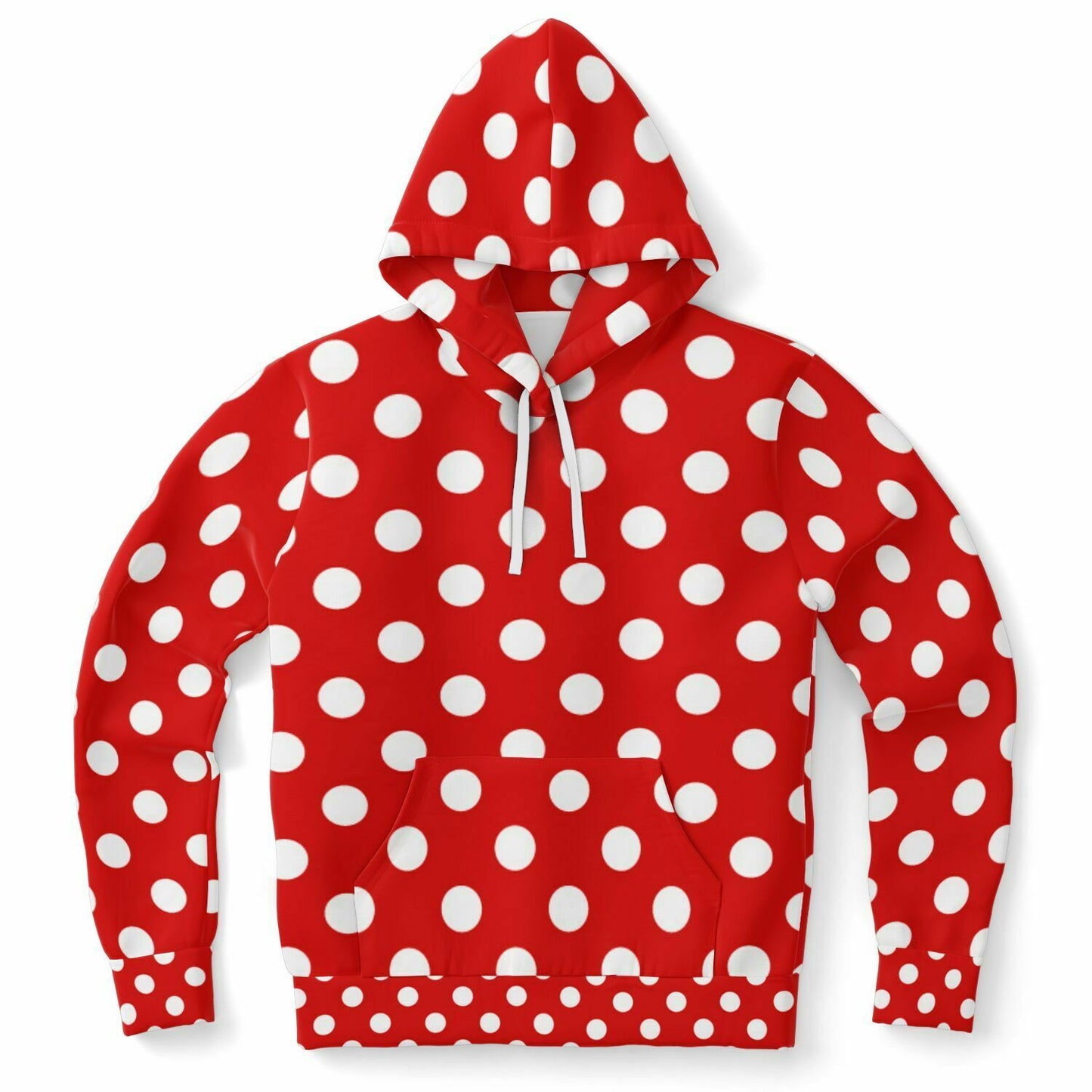White Dots On A Deep Red Hoodie | Unisex