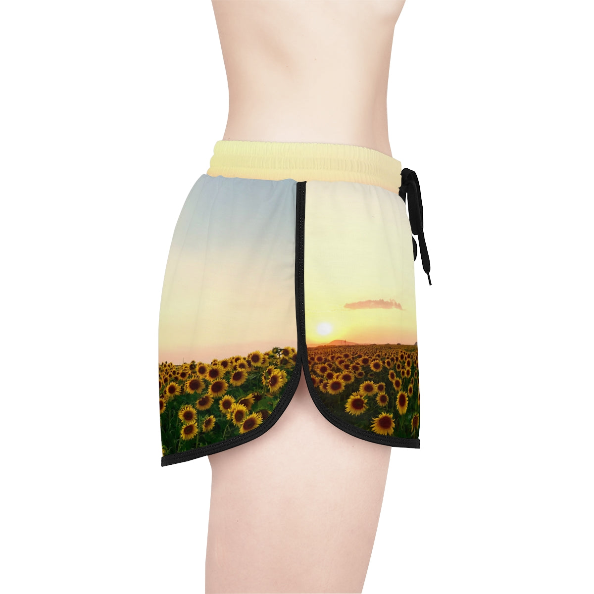 Relaxed Sports Shorts | Sunflowers - Ribooa