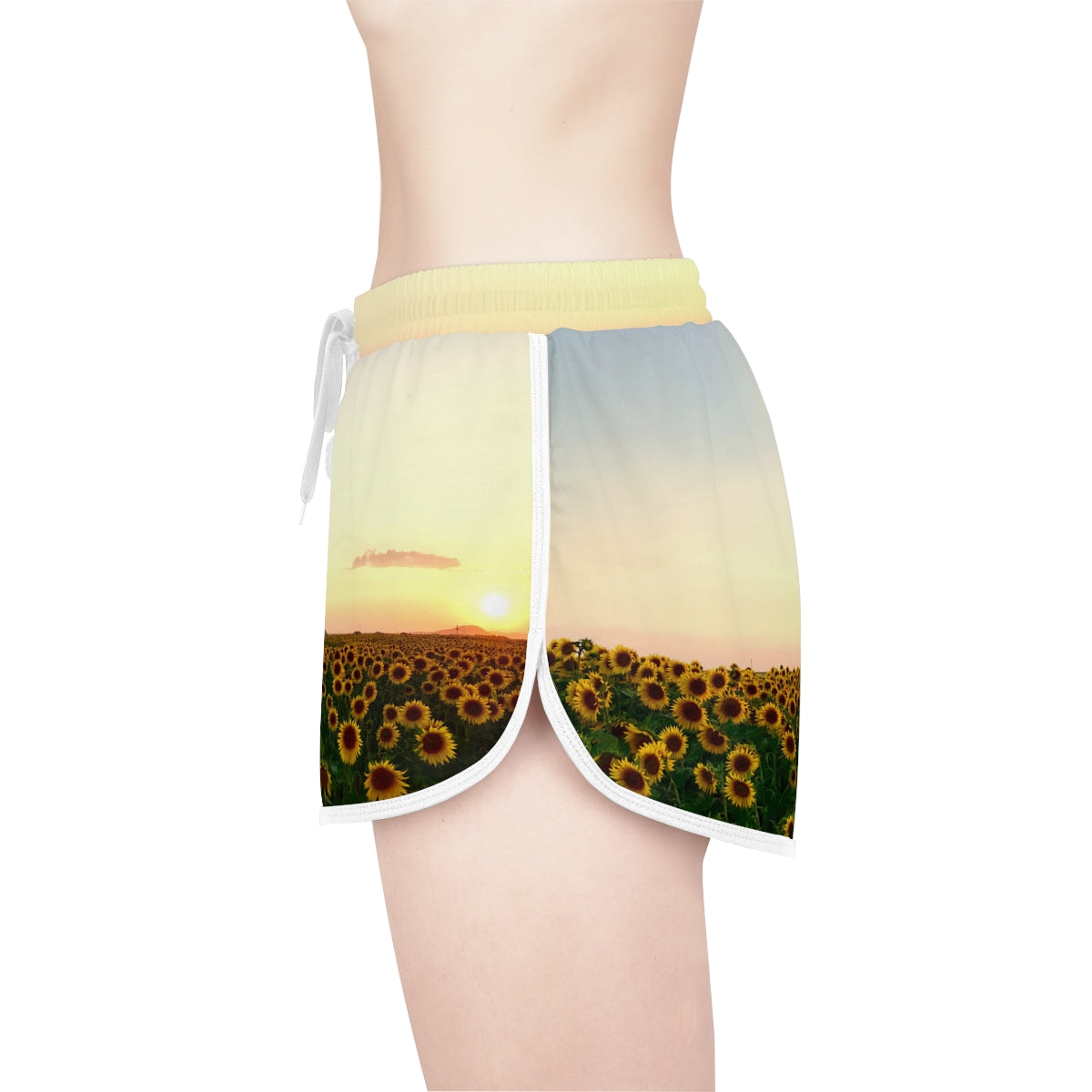 Relaxed Sports Shorts | Sunflowers - Ribooa