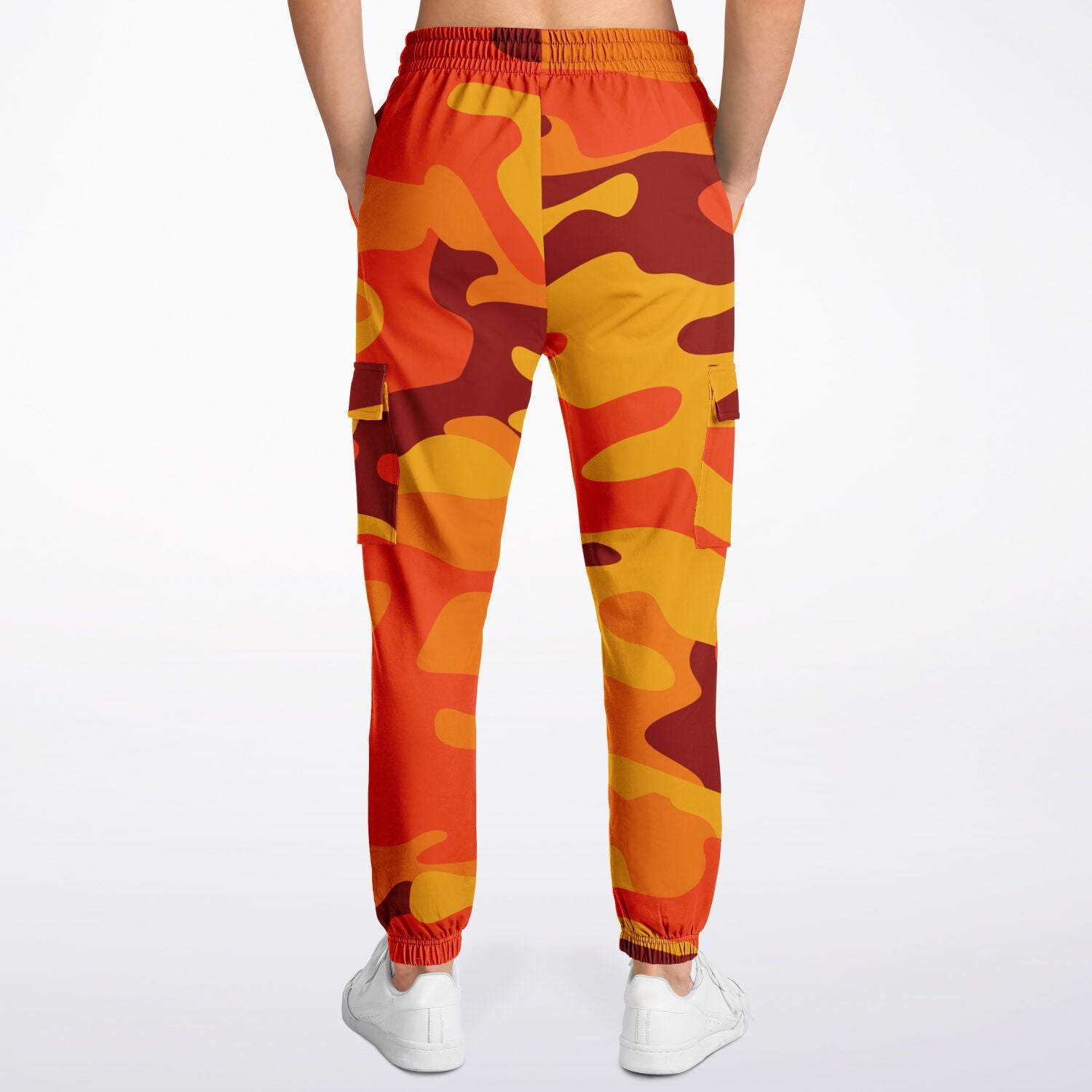California Orange & Red Berry Camouflage Cargo Sweatpants