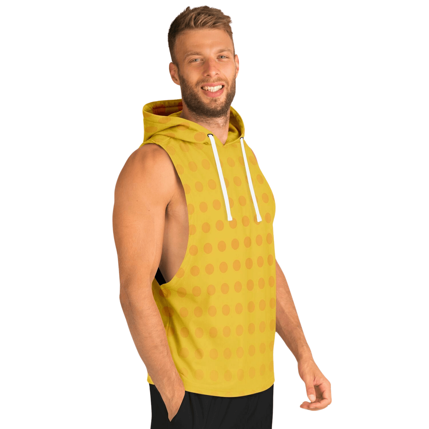 Sleeveless Hoodie For Men | Green