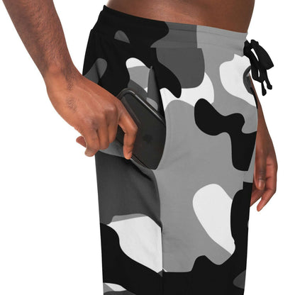 Camo Track Pants | Gray Black & White