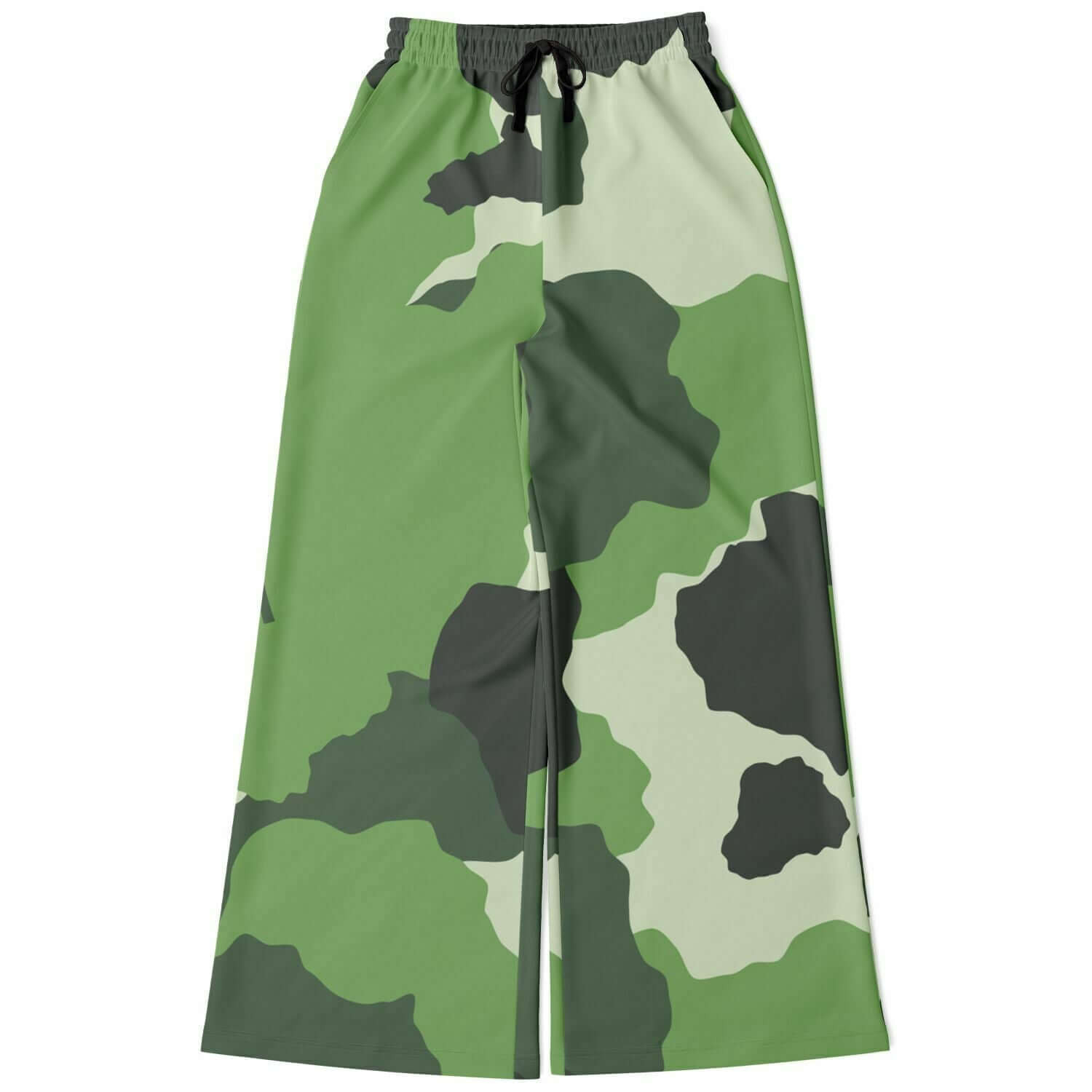 Women's Wide Leg Pants | Commando Green HD Print