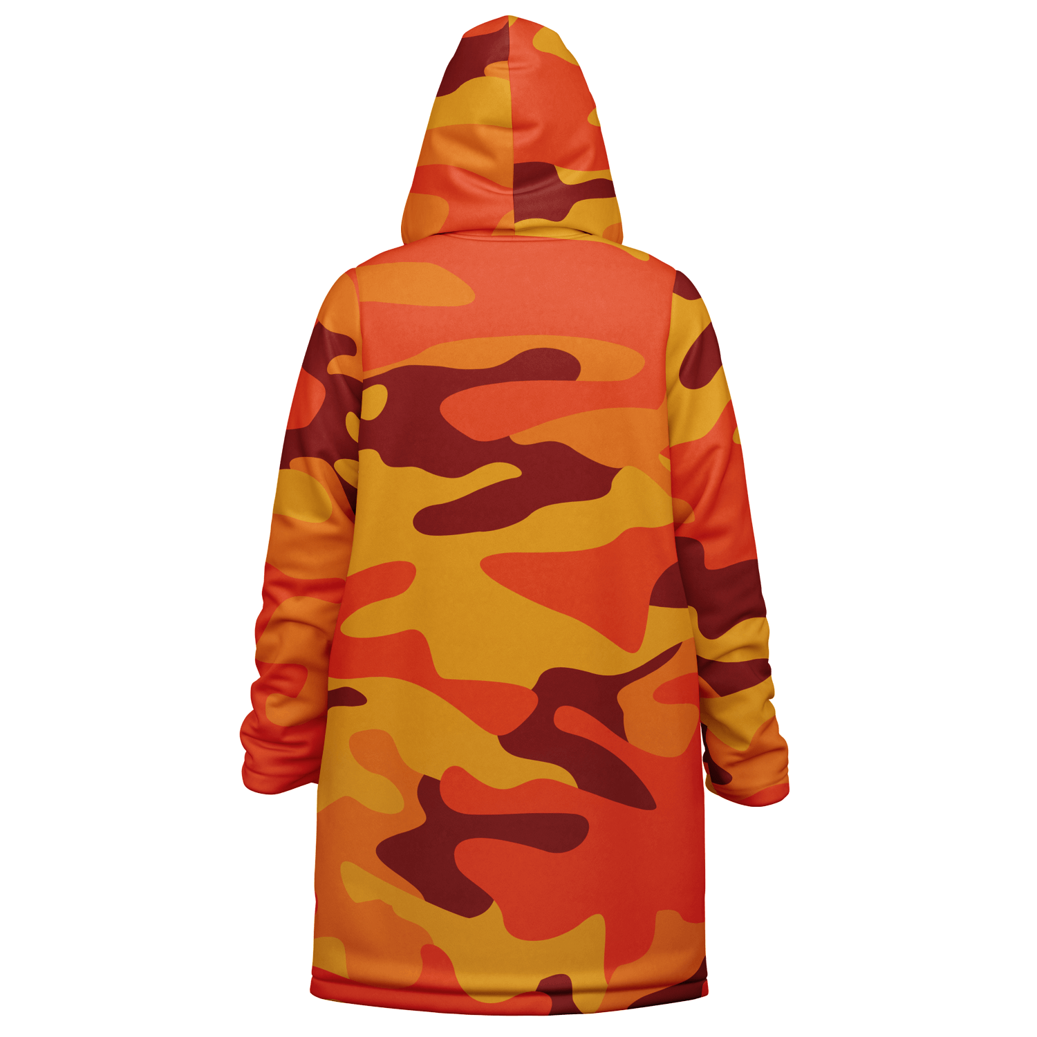 Orange & red Camo Cloak With a Zipper