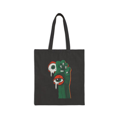 Cotton Canvas Tote Bag | Creepy Eyes - Ribooa