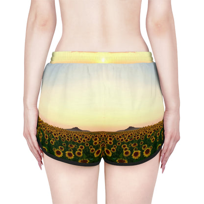 Relaxed Sports Shorts | Sunflowers - Ribooa