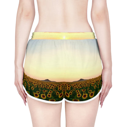 Relaxed Sports Shorts | Sunflowers - Ribooa