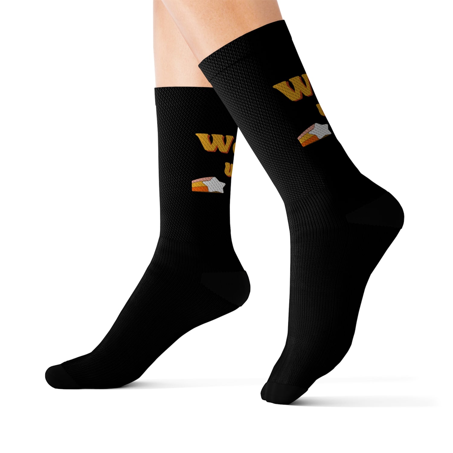 Sublimation Socks | Wake up | Black - Ribooa