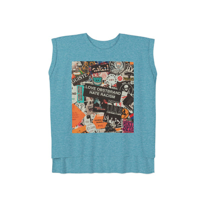 Relaxed Fit Muscle Tee (Front Print) - Ribooa