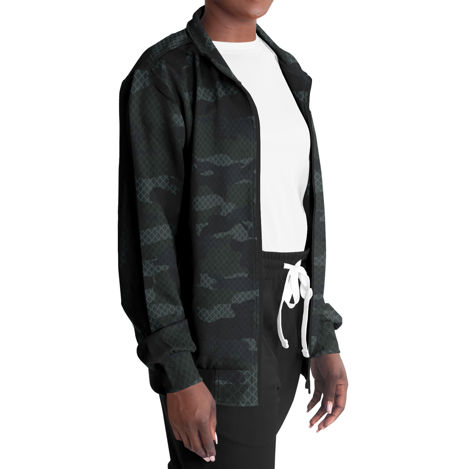 Camo Jacket | Military Dark Green & Black | Unisex