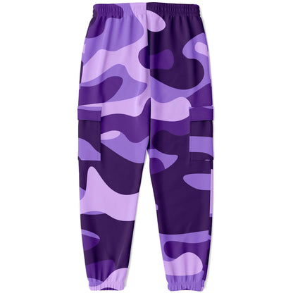 Purple Grape & Mauve Camouflage Cargo Sweatpants