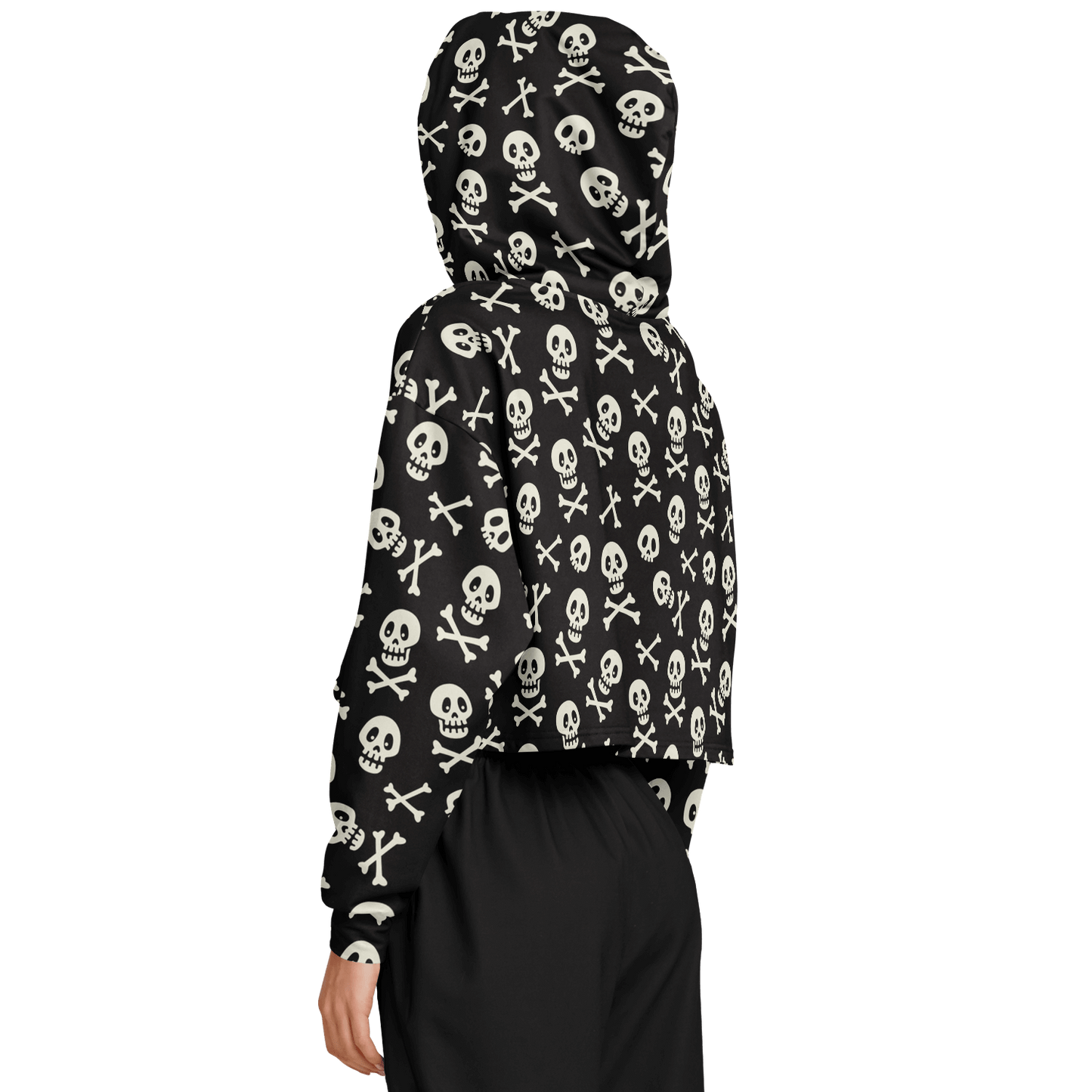 Skulls & Bones Croptop Hoodie For Women