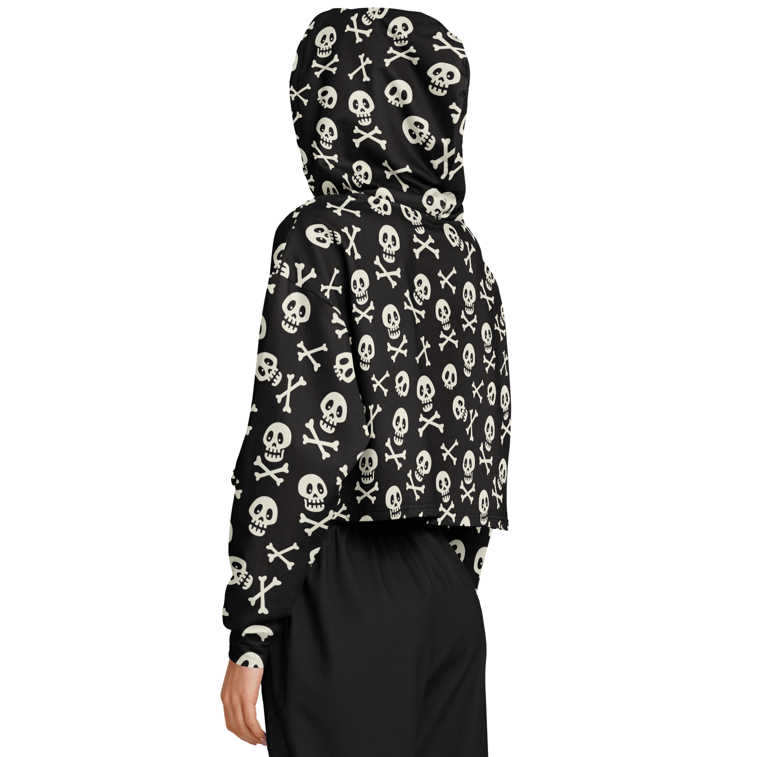 Skulls & Bones Croptop Hoodie For Women