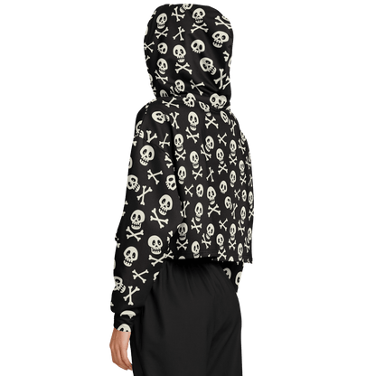 Skulls & Bones Croptop Hoodie For Women