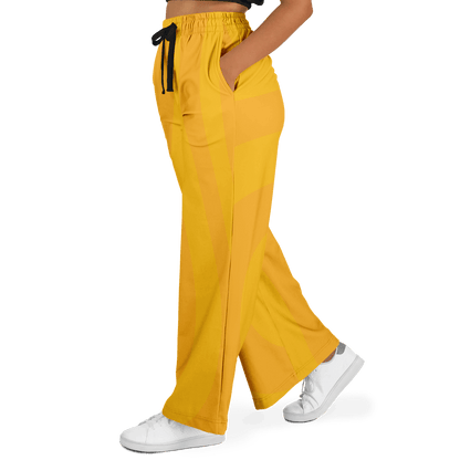 Women's Wide Leg Pants | Yellow Orange HD Print