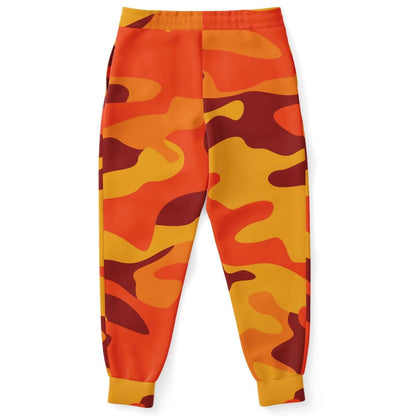 Camo Track Pants | Orange & Red Berry