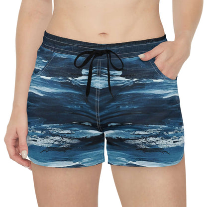 Casual Shorts | Abstract Blue - Ribooa