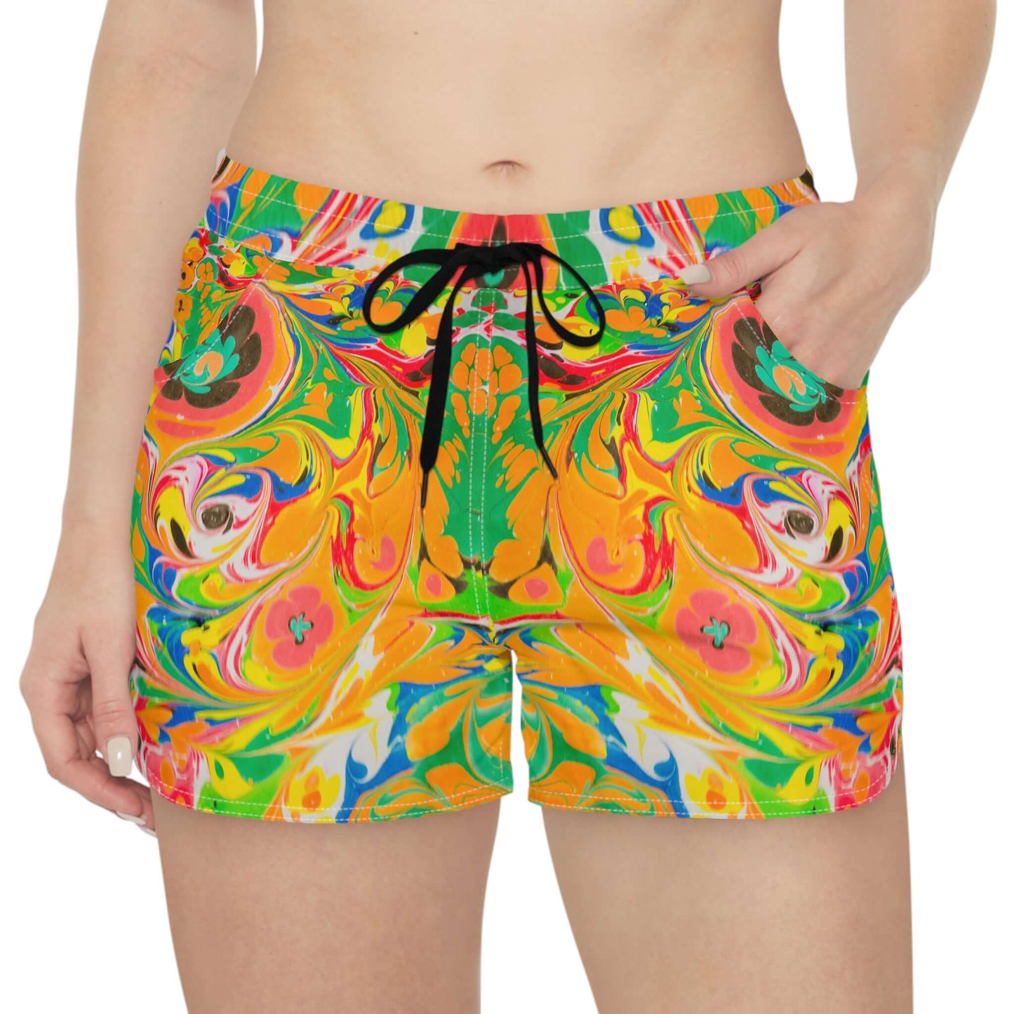 Casual Shorts | Psychedelic Flowers - Ribooa