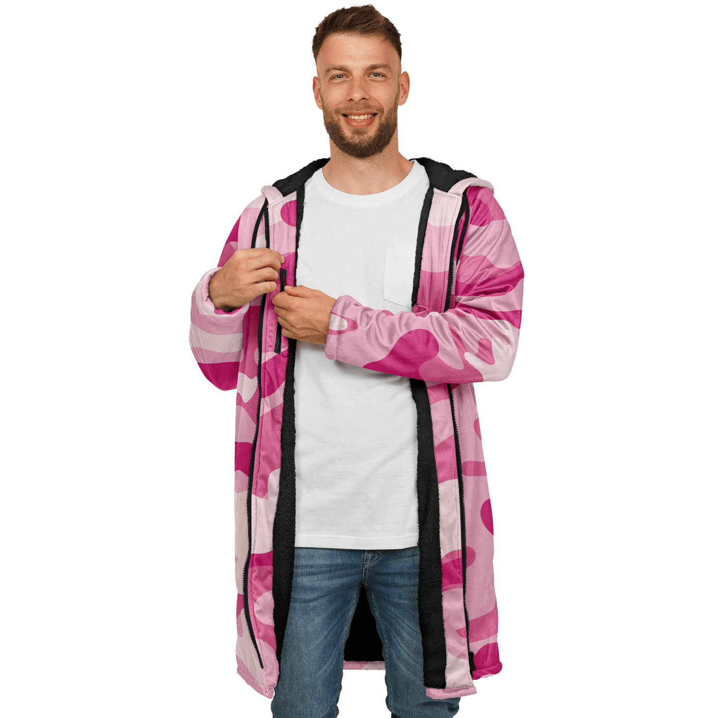 Zippered Lavender Pink Camo Cloak