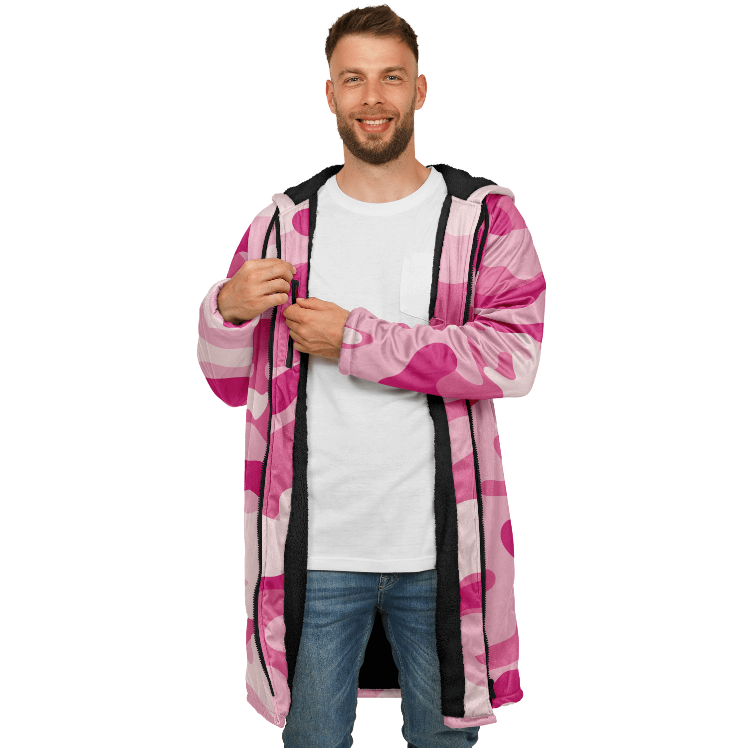 Zippered Lavender Pink Camo Cloak