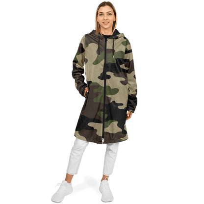 Classic Green Camo Cloak With a Zipper