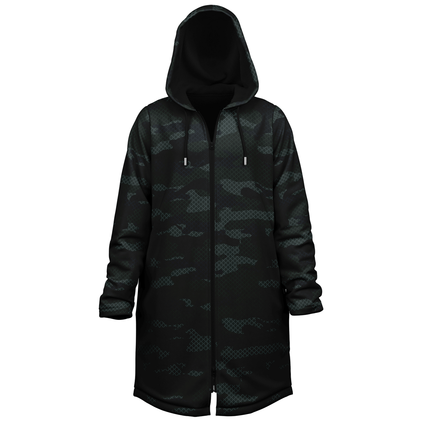 Military Dark Green Camo Cloak With a Zipper