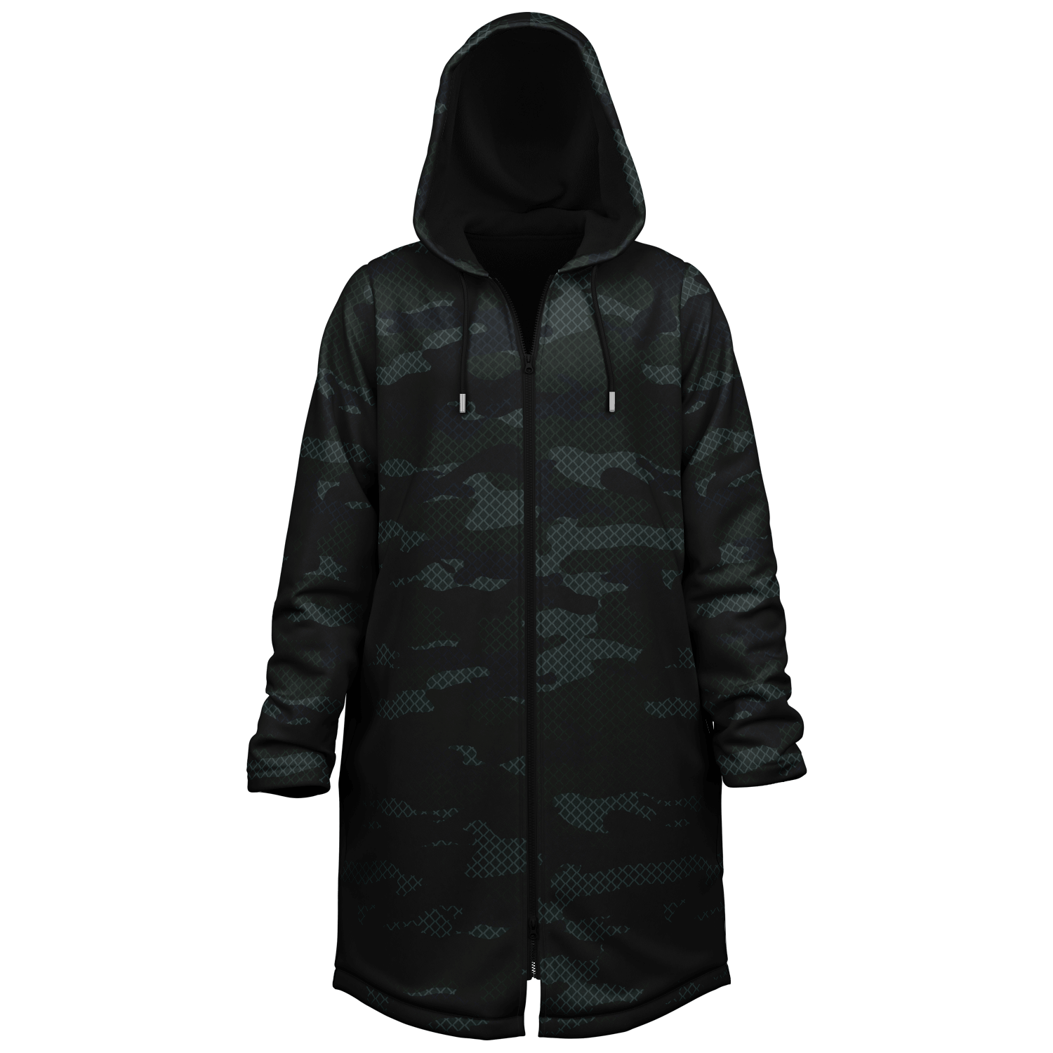 Military Dark Green Camo Cloak With a Zipper