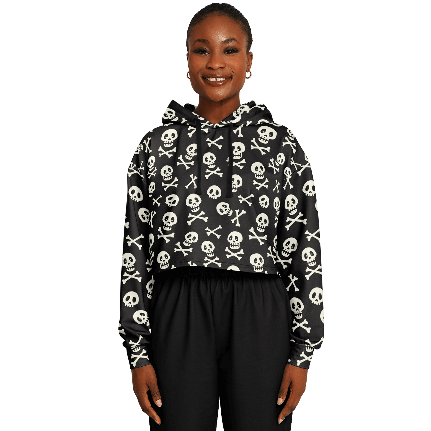 Skulls & Bones Croptop Hoodie For Women