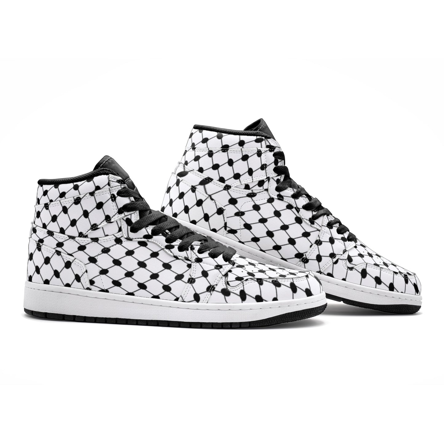 Keffiyeh Sneakers | High-top Leather