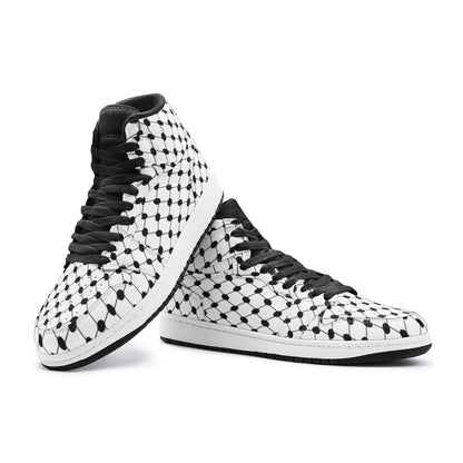 Keffiyeh Sneakers | High-top Leather