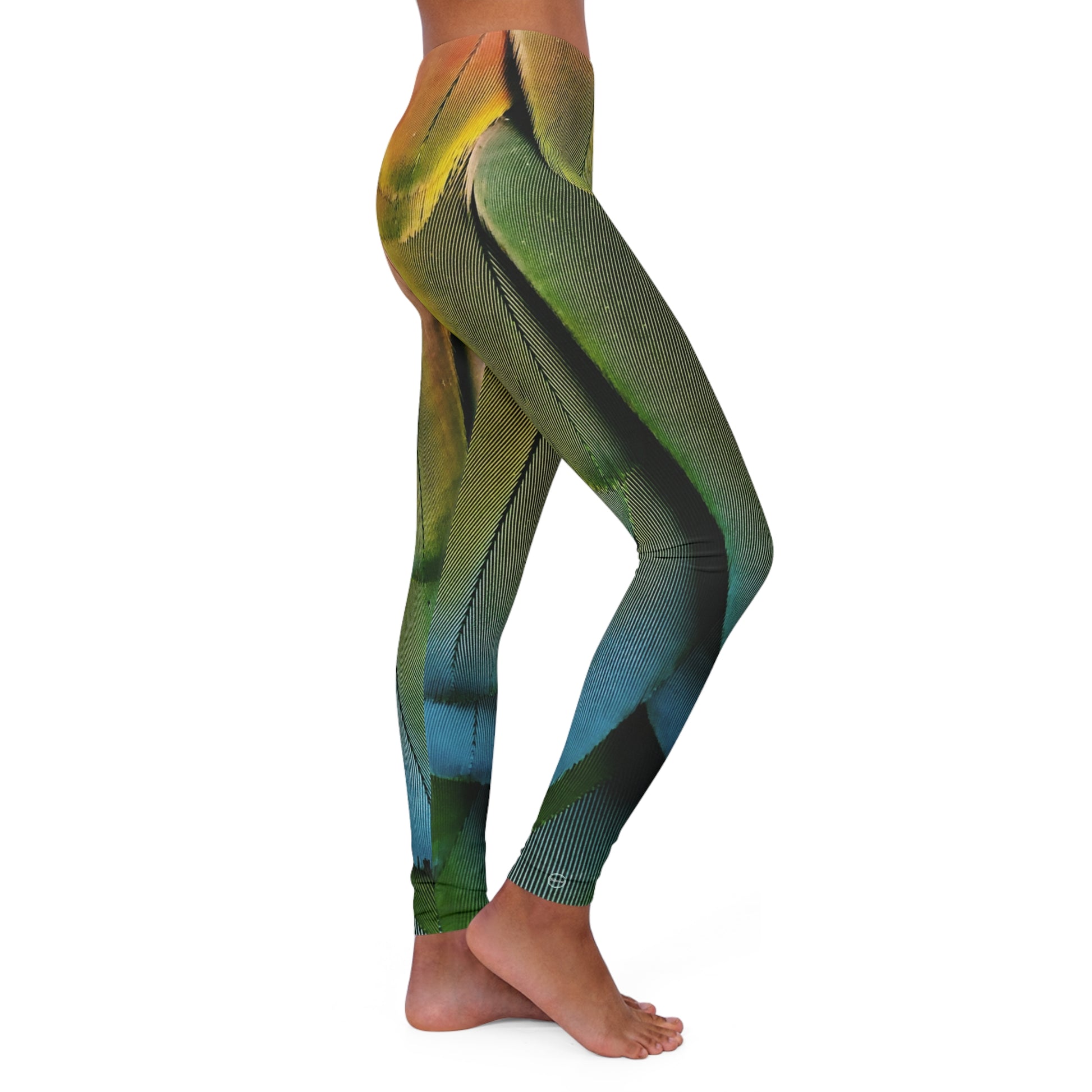 Spandex Leggings | Stunning Scarlet Macaw - Ribooa