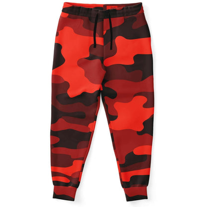 Scarlet Red & Black Camo Track Pants | Unisex