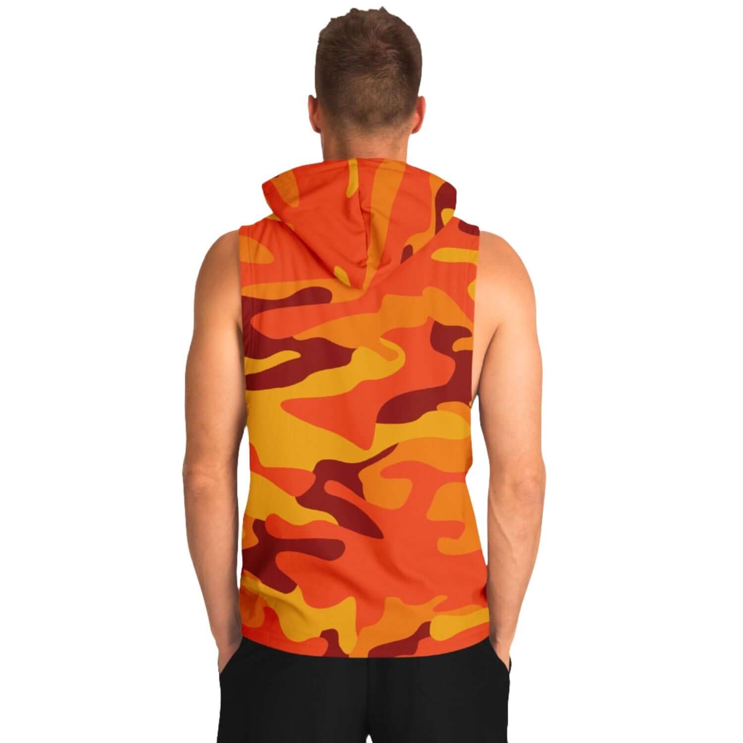 California Orange & Red Berry Camo Sleeveless Hoodie