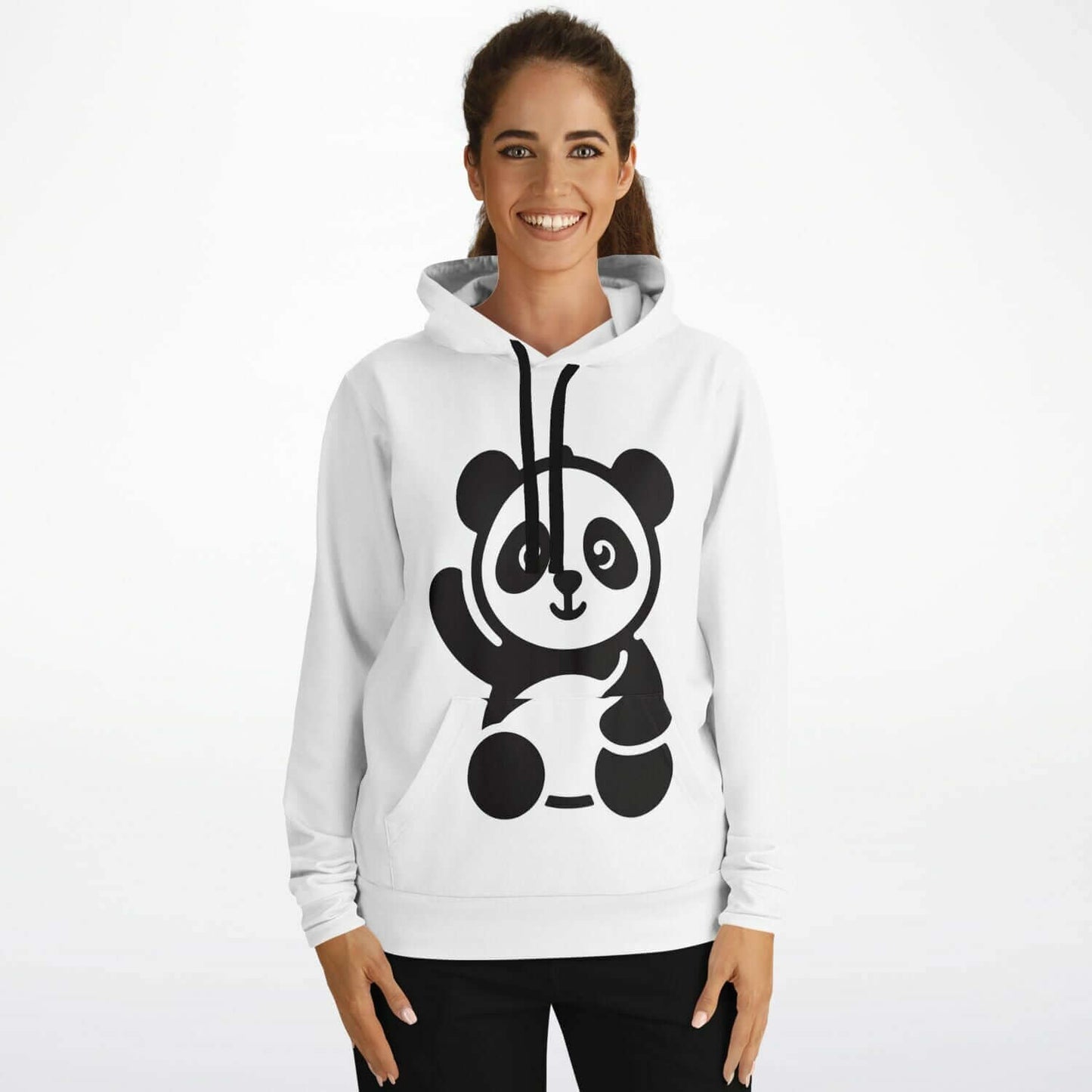 Panda Hoodie | Unisex White HD Print