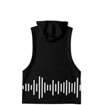 Sleeveless Hoodie For Men | Black Track