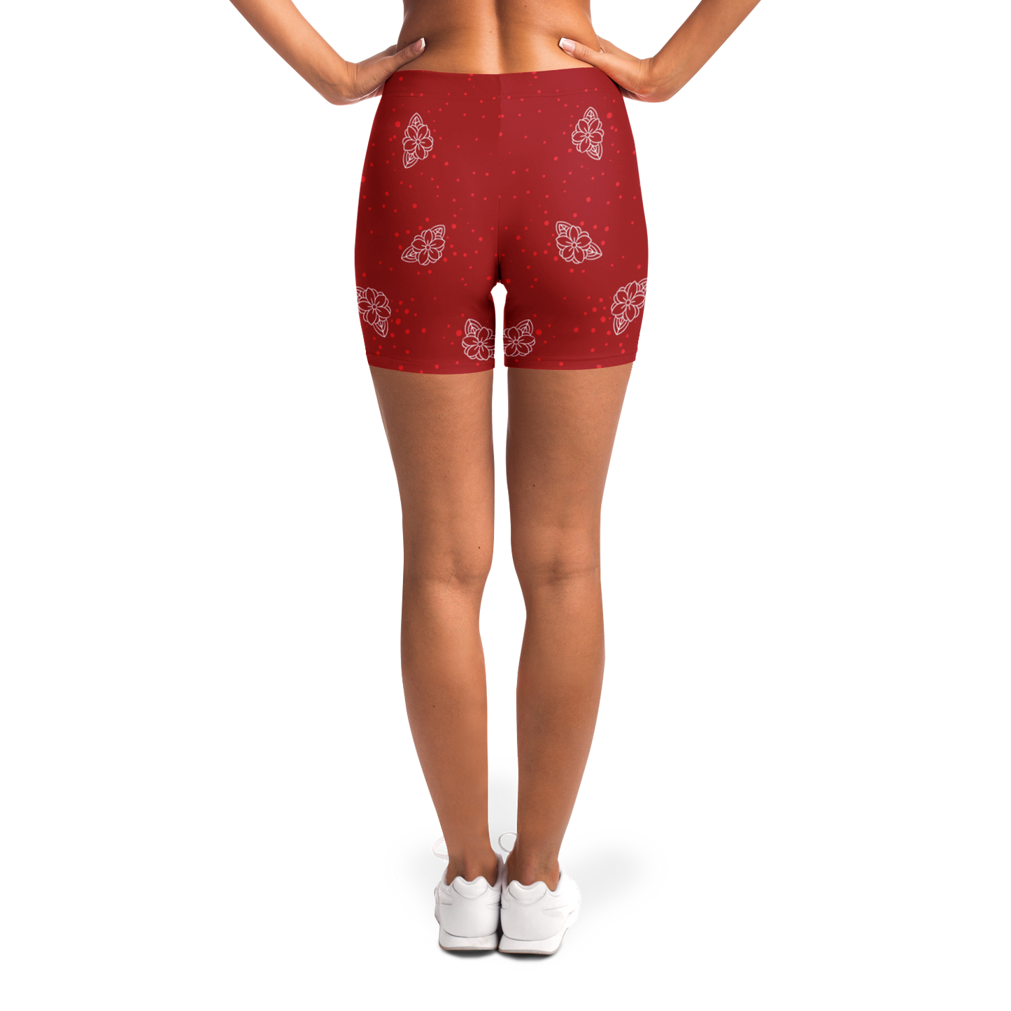 Funky Red Legging Shorts | HD Print