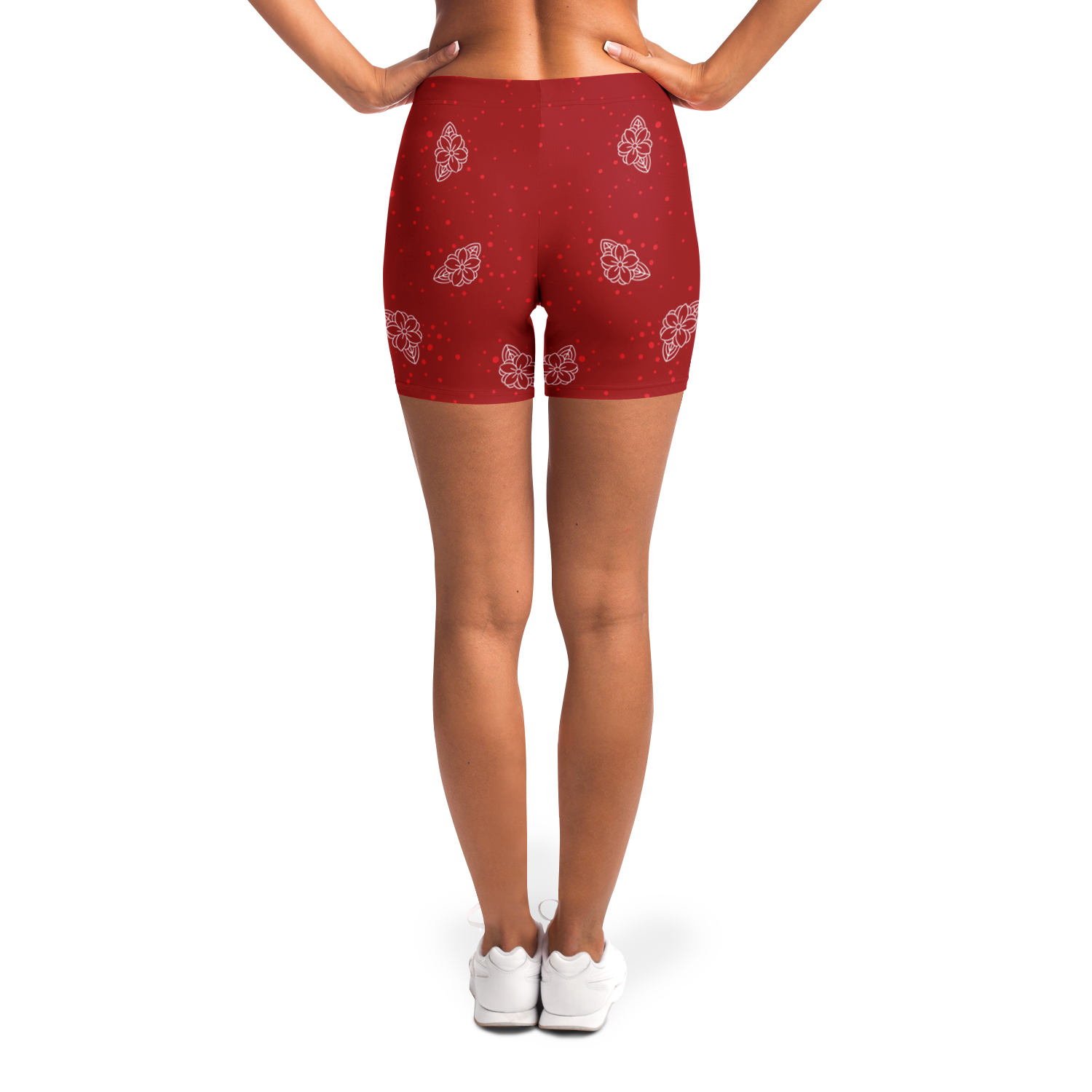 Funky Red Legging Shorts | HD Print