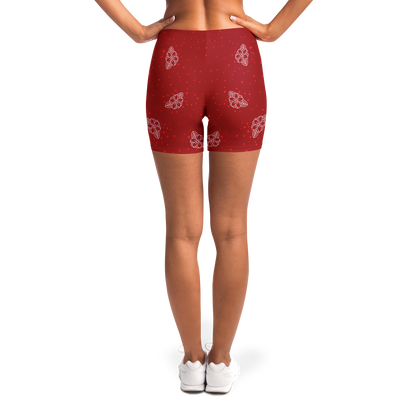 Funky Red Legging Shorts | HD Print