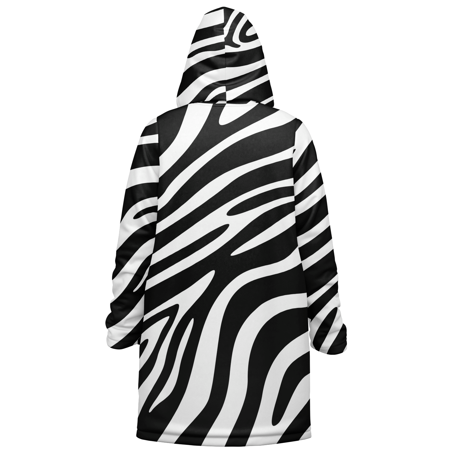 Zebra Zipper Cloak | Unisex HD Black & White