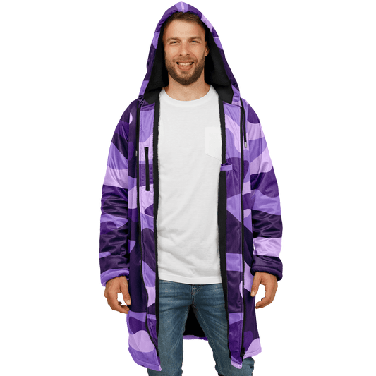 Purple Grape & Mauve Camo Cloak With a Zipper