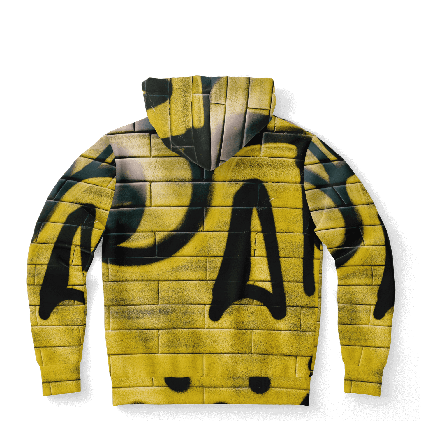 Streetwear Hoodie | Yellow & Black Skull Brick Wall