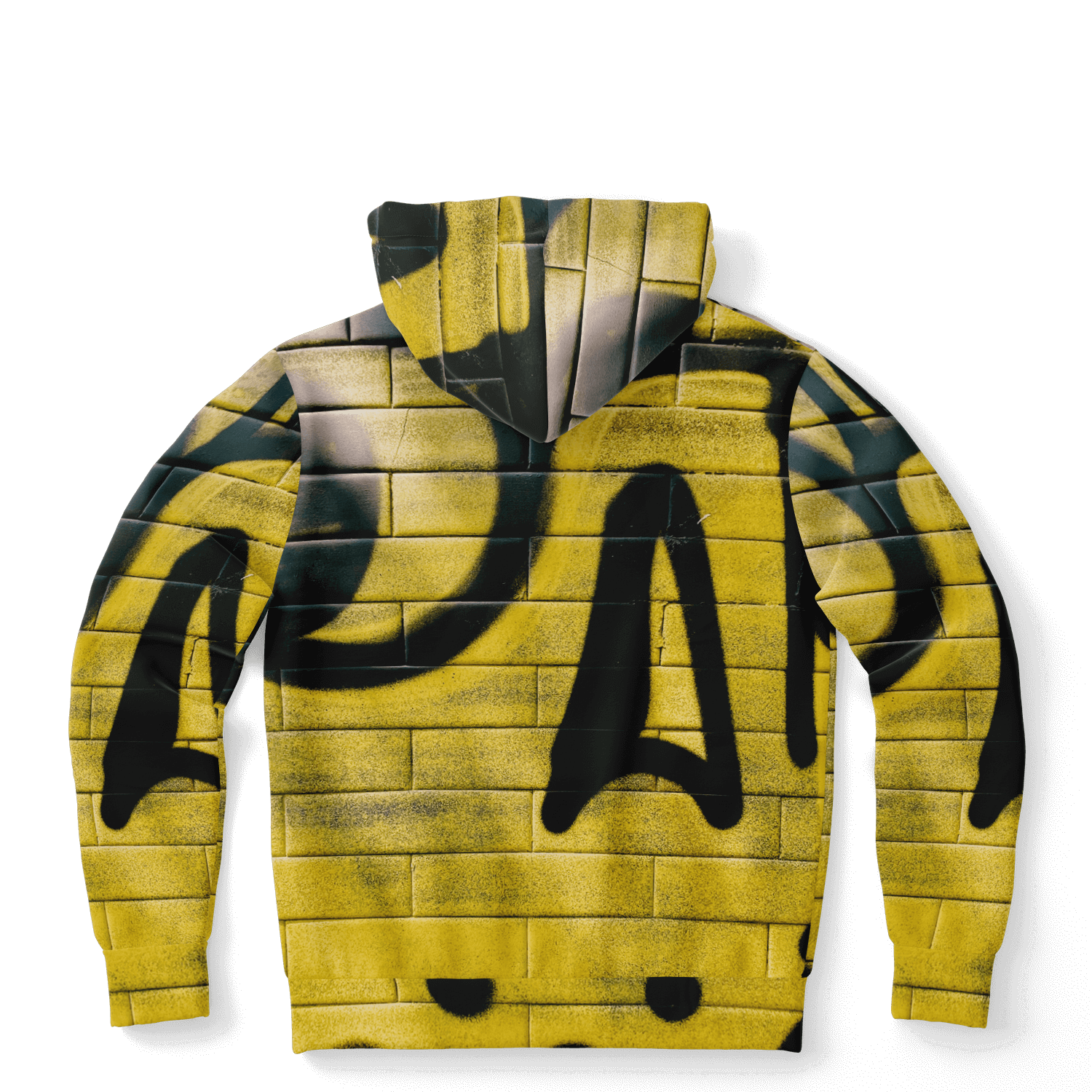 Streetwear Hoodie | Yellow & Black Skull Brick Wall