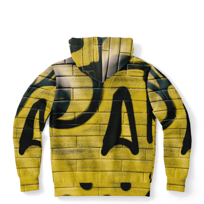 Streetwear Hoodie | Yellow & Black Skull Brick Wall