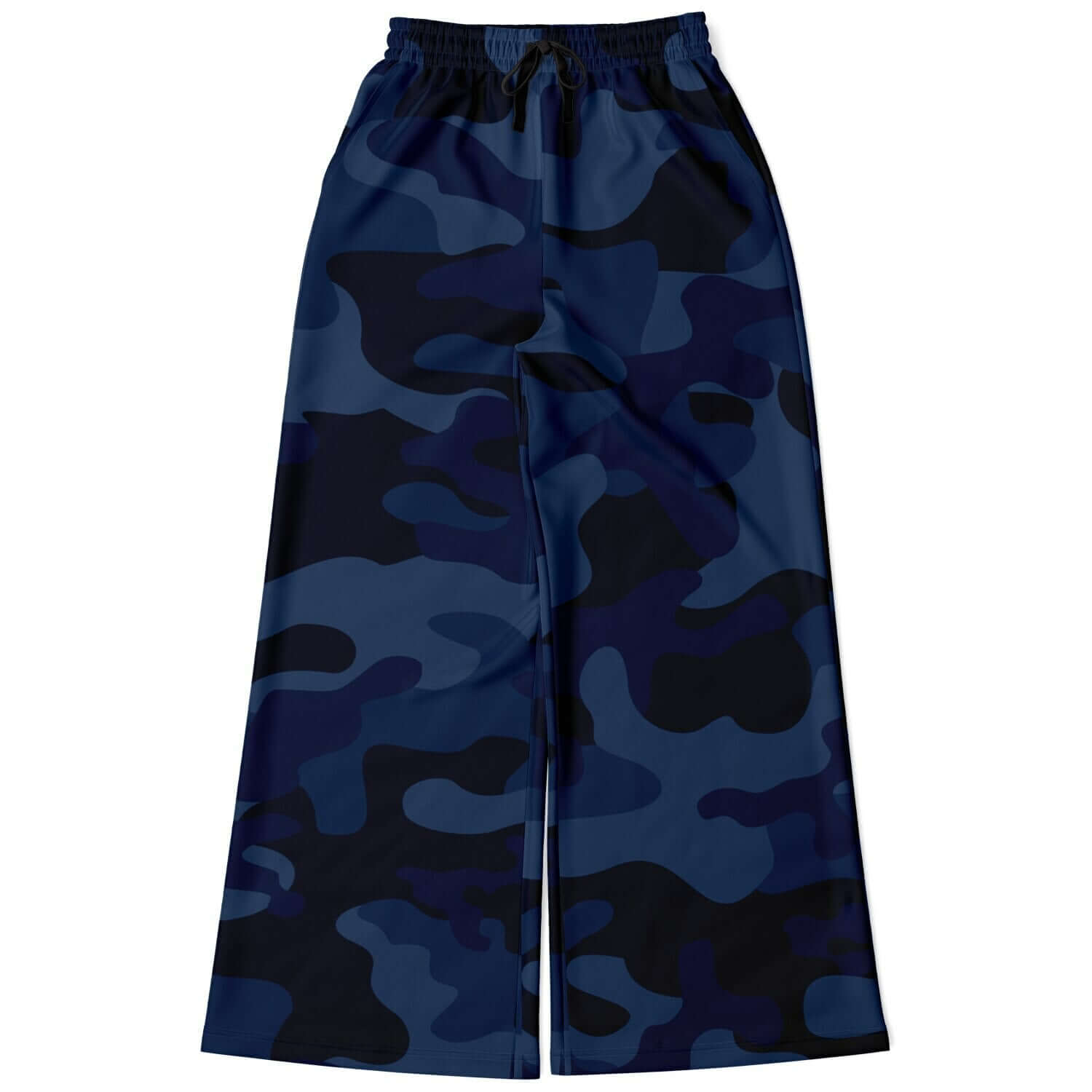 Camo Wide Leg Pants For Women | Deep Blue